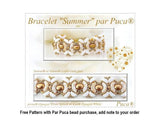 Samos® par Puca® Full Azuro, 2 Hole 5x7mm Czech Glass, 25 beads
