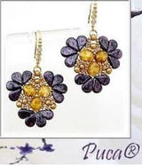 Samos® par Puca® Paris Metallic Mat Violet Spotted, 2 Hole 5x7mm Czech Glass, 23980-65327-25 beads