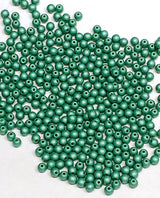 3mm Round Metallic Emerald, Czech Glass Beads, 29455