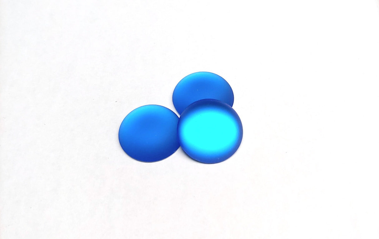 Lunasoft Lucite Cabochon Blueberry, 18mm Round, quantity 1