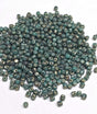 Minos Par Puca Opaque Green Turquoise Bronze, 2.5X3MM Czech glass