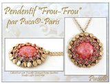 Cabochon Par Puca Paris, Metallic Matte Dark Plum 18mm or 25mm Czech glass, Choose a size, Qty 1