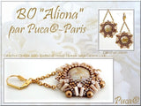 Cabochon Par Puca Paris, Opaque Beige Ceramic 18mm or 25mm Czech glass, Qty 1