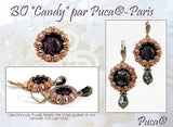 Samos® par Puca® Full Azuro, 2 Hole 5x7mm Czech Glass, 25 beads