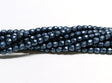 4mm Fire Polish Pastel Montana, Czech glass faceted round bead, 25042-50 beads