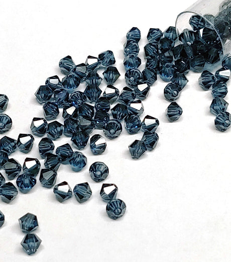 Preciosa 4mm Montana, Crystal Bicone