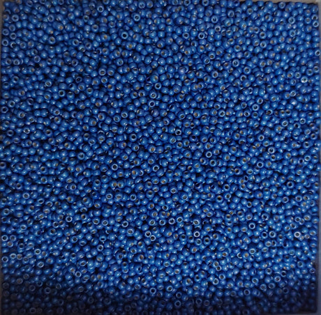 11/0 Toho Matte Denim Blue Galvanized Permafinish, PF586F, Round Seed Bead 10 grams