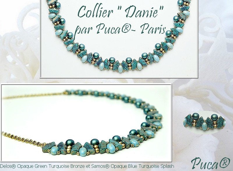 Delos Bronze Coatings 4 Colors Par Puca ®-Paris® 3 Hole 6x11mm-25 Beads**See pattern section, Free patterns if not added to cart