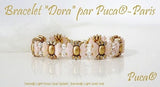 Delos Par Puca ®-Paris® Red Metallic Matte, 3 Hole Czech Glass 6 x 11mm, 03000-01890-25 Beads