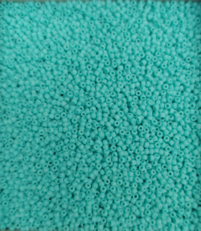 11/0 Opaque Matte Turquoise, Toho 11-55F Seed Bead 10 grams