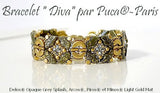 Delos Par Puca ®-Paris® Full Capri Gold, 3 Hole Czech Glass 6 x 11mm, 00030-27100-25 Beads