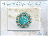 Cabochon Par Puca Paris, Opaque Rose Bronze, 18mm Czech glass, Qty 1