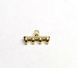 Rozos 4 SuperDuo Bead Ending, 24K Gold Plate or Ant Silver Plate- 012858 - 2 pieces