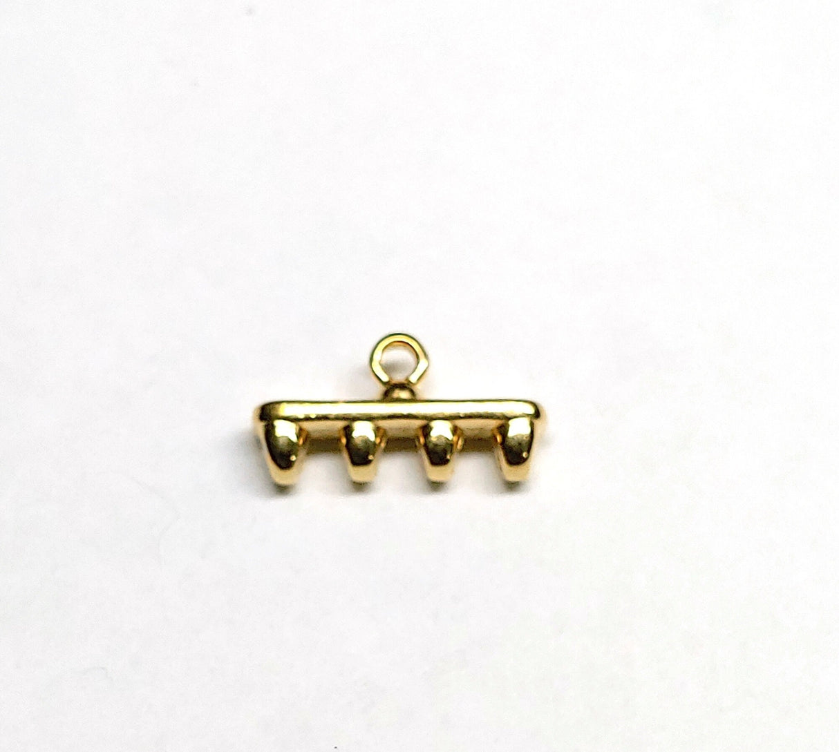 Rozos 4 SuperDuo Bead Ending, 24K Gold Plate or Ant Silver Plate- 012858 - 2 pieces