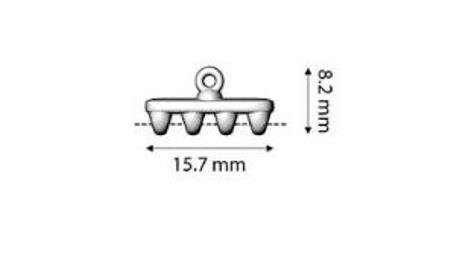 Rozos 4 SuperDuo Bead Ending, 24K Gold Plate or Ant Silver Plate- 012858 - 2 pieces