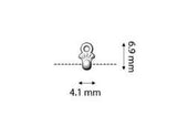Cymbal Pilos 8/0 Bead Ending, Choose a Color and Quantity, 012326 - 4 pieces