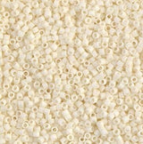 Matte Opaque Cream, 11/0 Miyuki Delica Bead, DB0352 - 5 Grams