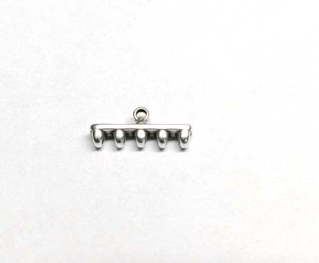 Rozos V SuperDuo Bead Ending, Antique Silver Plate 012857 - 2 pieces