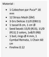 Cabochon par Puca Metallic Matte Purple, 18mm or 25mm, Choose a size, Quantity 1