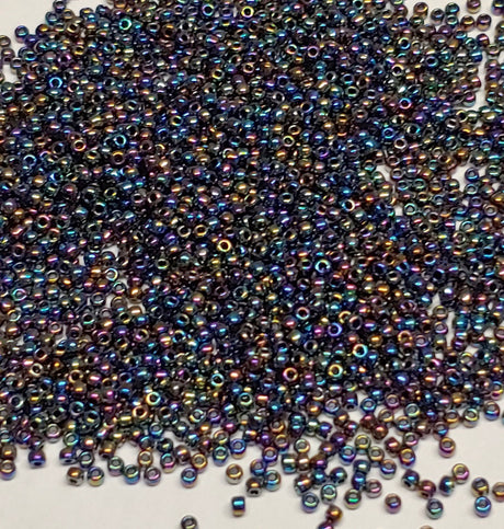11/0 Toho Metallic Rainbow Iris, color 86 Round Seed Bead 10 grams