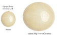 Cabochon Par Puca Paris, Opaque Ivory Ceramic 18mm or 25mm Czech glass, Qty 1
