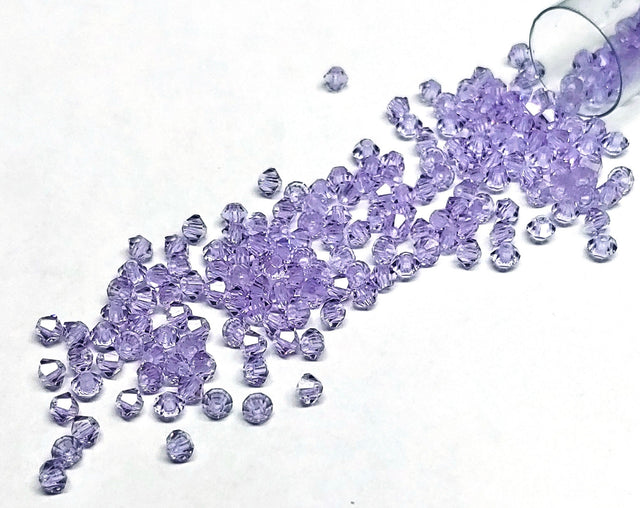 Preciosa 3mm Violet, Crystal Bicone - 36 pieces