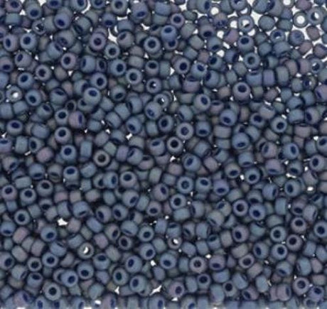 Frosted Opaque Glaze Rainbow Nebula Blue, 4703 Miyuki Glass Seed Bead size 11/0 or 8/0 - 10 grams