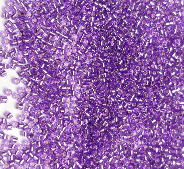 Delica, 11/0 Dyed Silver Lined Lilac, DB1343Miyuki Delica-5 grams