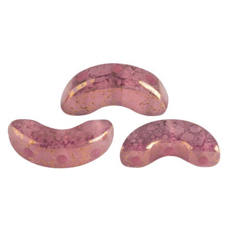Arcos par Puca Rose Opal Bronze, 3-Hole 5X10MM Czech Glass, 71020-15496-30 Beads