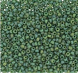 Frosted Opaque Glaze Rainbow Green, 4699 Miyuki size 11/0 Glass Seed Bead, 10 grams