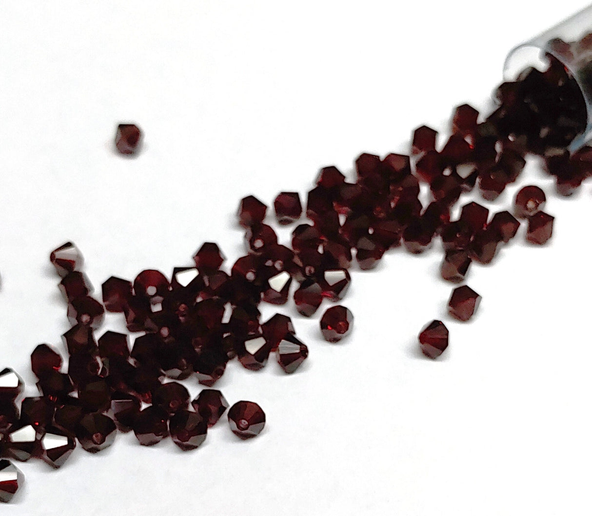 Preciosa 4mm Siam, Crystal Bicone 