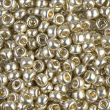 6/0 Duracoat Galvanized Silver, Miyuki Glass Seed Bead, D4201-10 grams