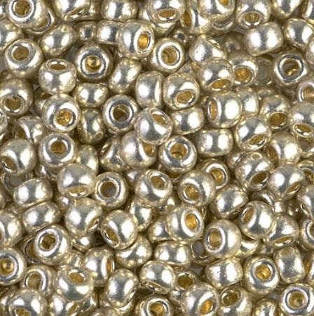 6/0 Duracoat Galvanized Silver, Miyuki Glass Seed Bead, D4201-10 grams