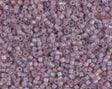 Delica, 11/0 Matte Transparent Smoky Amethyst AB, DB0857 Miyuki Delica-5 grams
