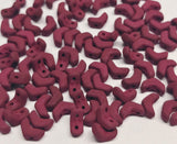 Mini Chevron Matte Velvet Maroon, 2-Hole Czech Glass 6x2MM, 02010-29528-50 Beads