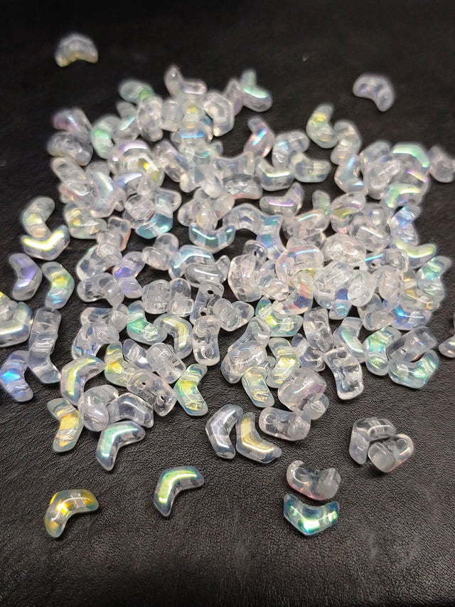 Mini Chevron Crystal AB, 2-Hole Czech Glass 6x2MM, 00030-28701-50 Beads