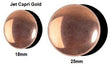 Cabochon Par Puca Paris, Jet Capri Gold, 18mm or 25mm Czech glass, Qty 1