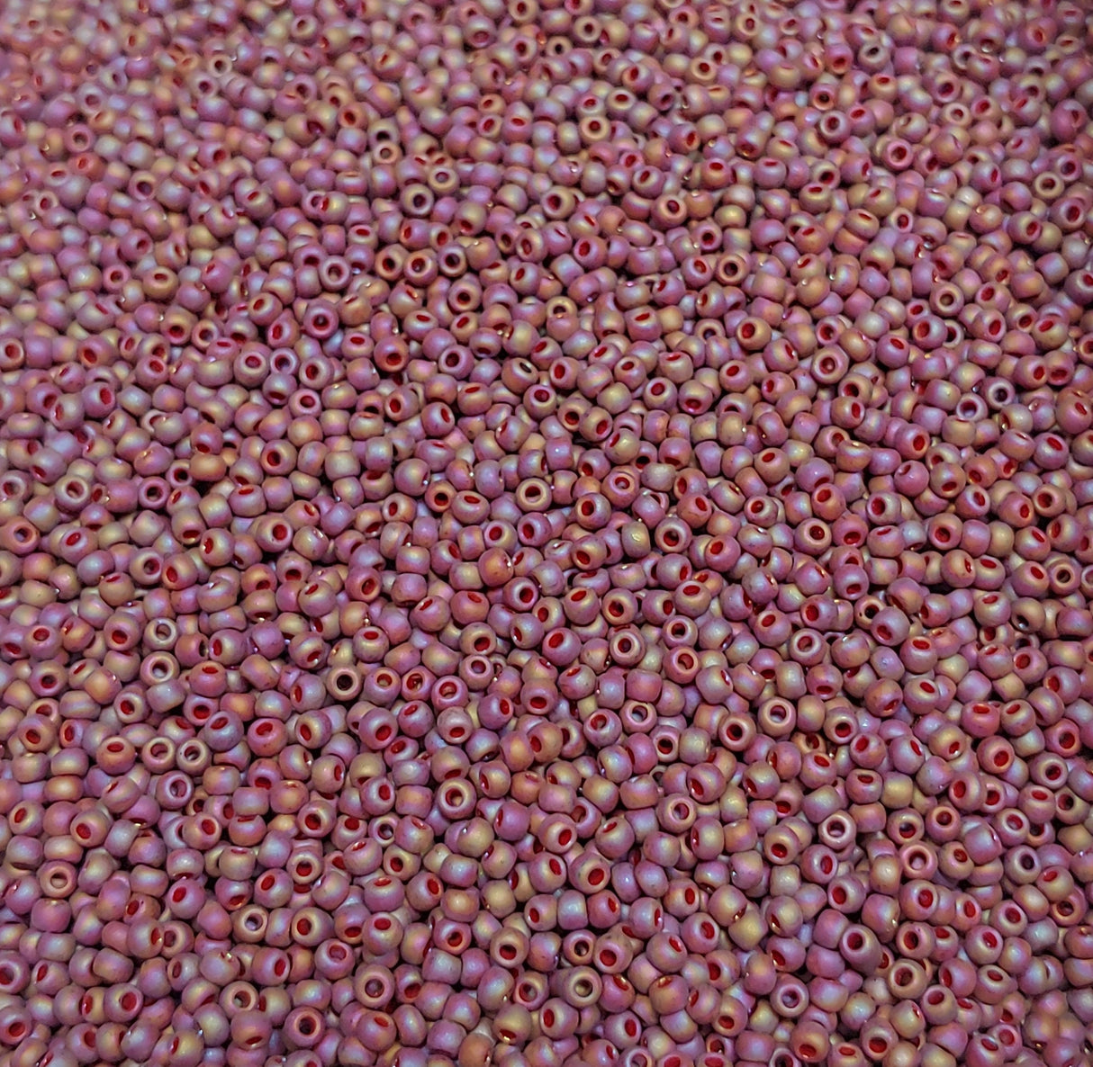 Semi Glazed Rainbow Dark Red, 2639F 11/0 Toho Round Seed Bead, 10 Grams
