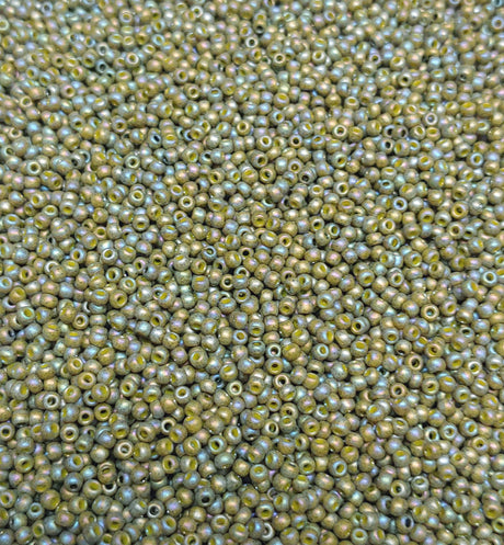 Semi Glazed Rainbow Olive, 2631F 11/0 Toho Round Seed Bead, 10 Grams