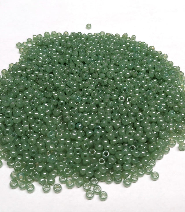 11/0, 8/0, 15/0 Sage Translucent, Miyuki Glass Seed Bead, 2375 - Choose a size and quantity