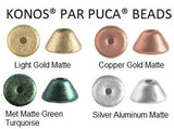 Konos par Puca Bead, 2x4mm 10 Grams Approx. 215 beads-4 colors listed