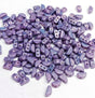 Kos® Par Puca® Opaque White Nebula, 2 Hole Czech Glass 6x3mm, 03000-15001- 10 grams