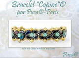Kos® Par Puca® Full Celsian, 2 Hole Czech Glass 6x3mm, 23980-22500-10 grams