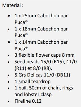Cabochon par Puca Pastel Dark Coral 14mm, 18mm or 25mm, Choose a size, Quantity 1