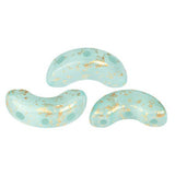 Arcos par Puca Frost Azurin Splash, 3-Hole 5X10MM Czech Glass, 30 Beads