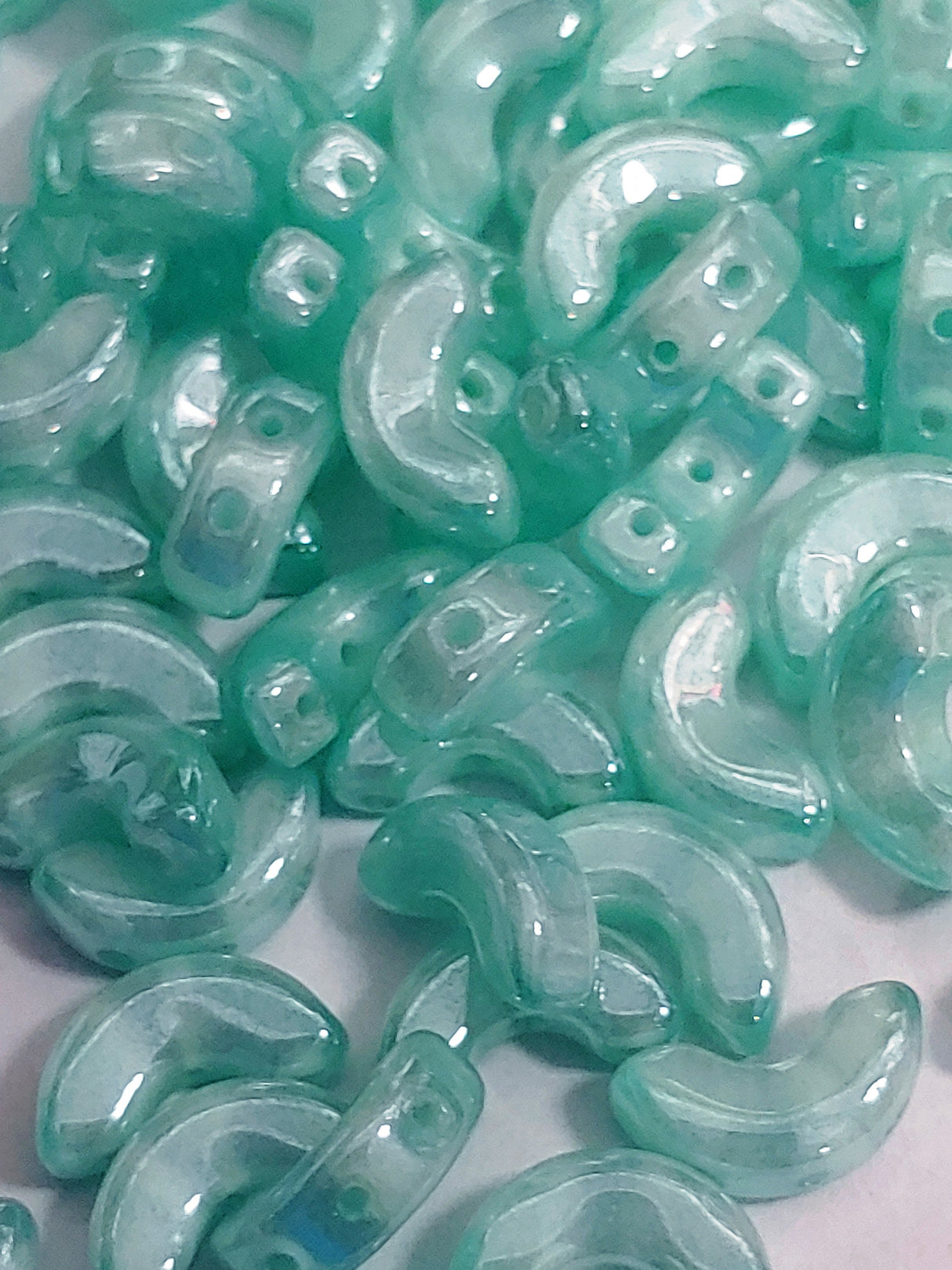 Arcos par Puca Frost Azurin Luster, 3-Hole 5X10MM Czech Glass, 30 Beads