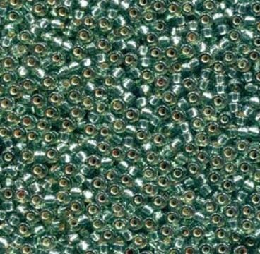 11/0 Duracoat Dyed Frost Green Silver Lined, Miyuki 4274 10 grams