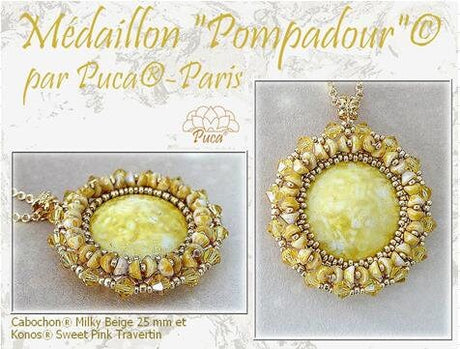 Cabochons Par Puca Milky Collection, 18MM or 25mm Czech glass, Qty 1