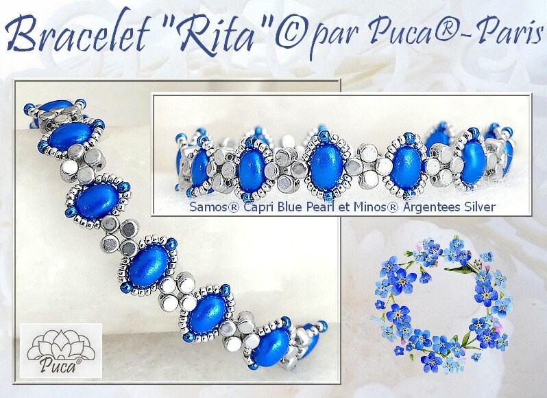 Samos par Puca Paris, Pearl Collection, 2-Hole 5x7 mm Czech Glass, 25 Beads