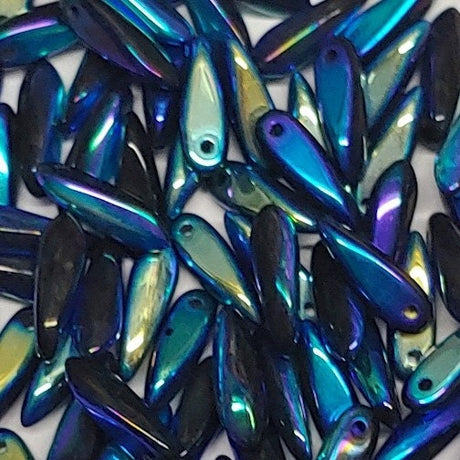 Dagger Bead, Czech Glass Beads 3X11MM, 25 Beads-7 Color Choices